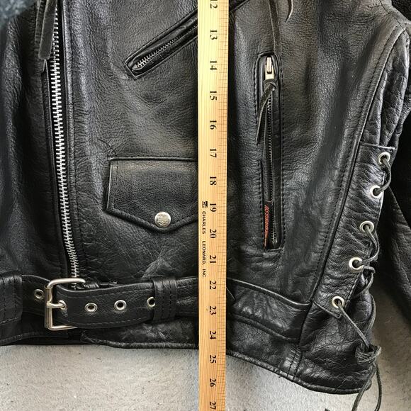 Interstate Leather Classic Originals Motorcycle Men's Jacket size 44 - Picture 8 of 12